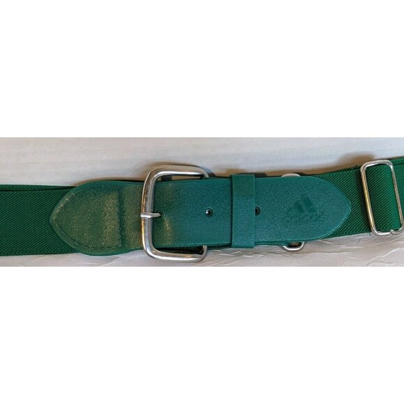 ADIDAS Womens Belt Sporty  Green Stretch Canvas Adjustable Retro Sz Small Preppy - Picture 3 of 15